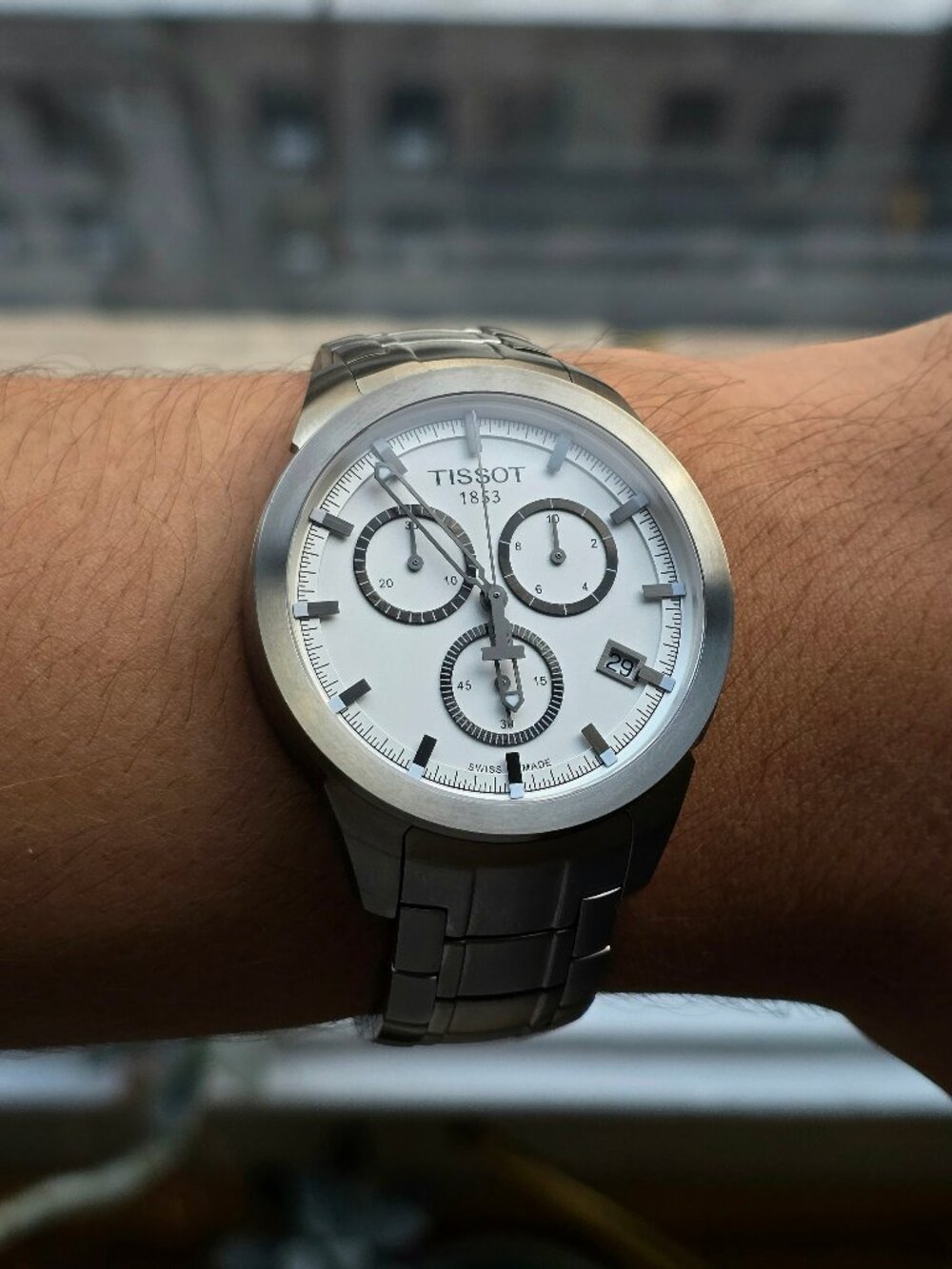 Tissot Chronograph, Sapphire Crystal, Titanium, Men's Watch